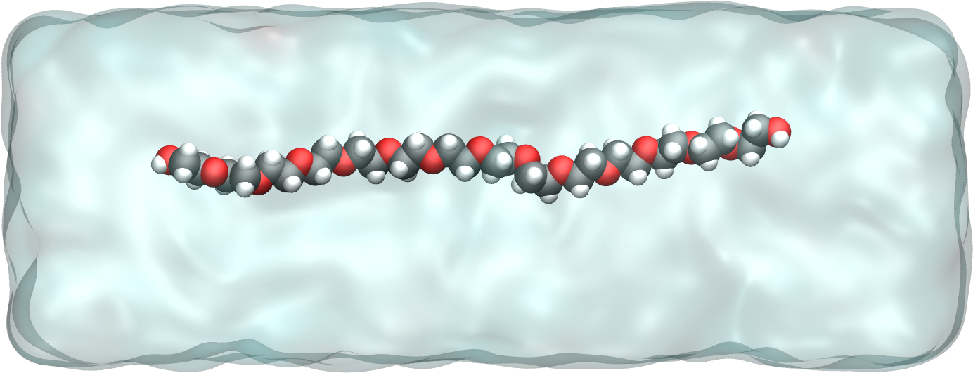 PEG molecule in water